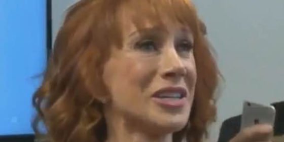 Kathy Griffin at press conference addressing Trump photo controversy