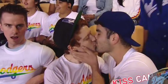 Dodgers features seven gay couples on kiss cam