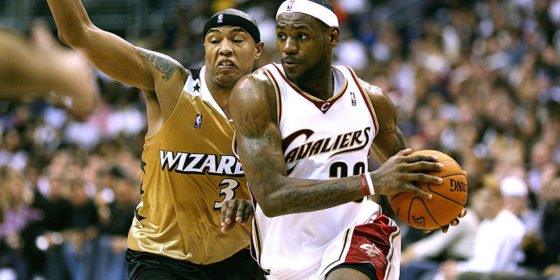 LeBron James in action against the Washington Wizards. The basketball legend was recently a victim of racist vandals.