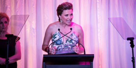 Lucy Lawless at the 2017 LGBTI Awards.