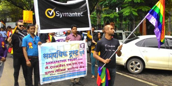Symantec representatives were among those to join the Pune Pride walk in India