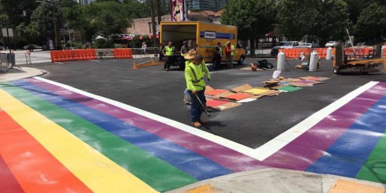 Atlanta's rainbow crosswalks