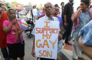The original photo of a proud dad at a pride event in Chennai. Photo: Reddit