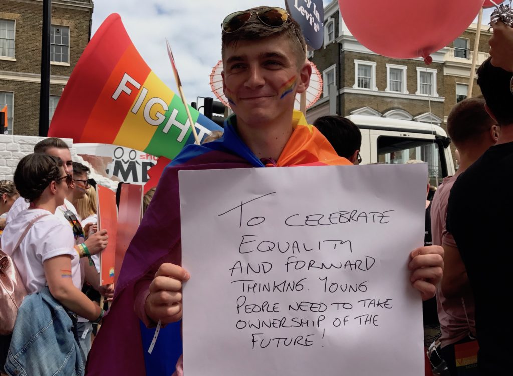Young People march for equality at London Pride