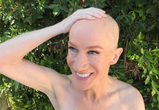 Kathy Griffin shaves her head (Twitter/Yashar)