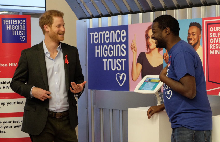Prince Harry at the Terrence Higgins Trust pop-up shop