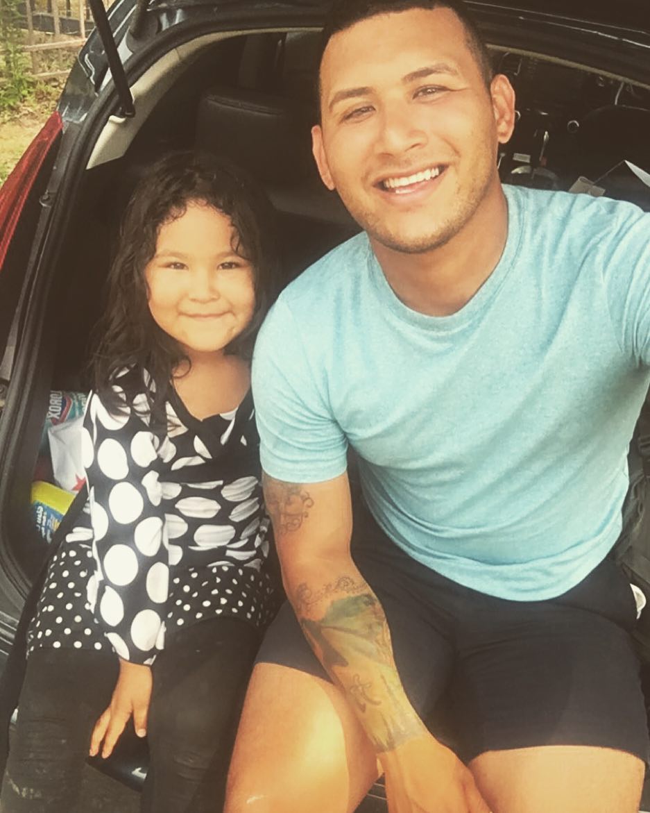 Juan Garcia and his daughter