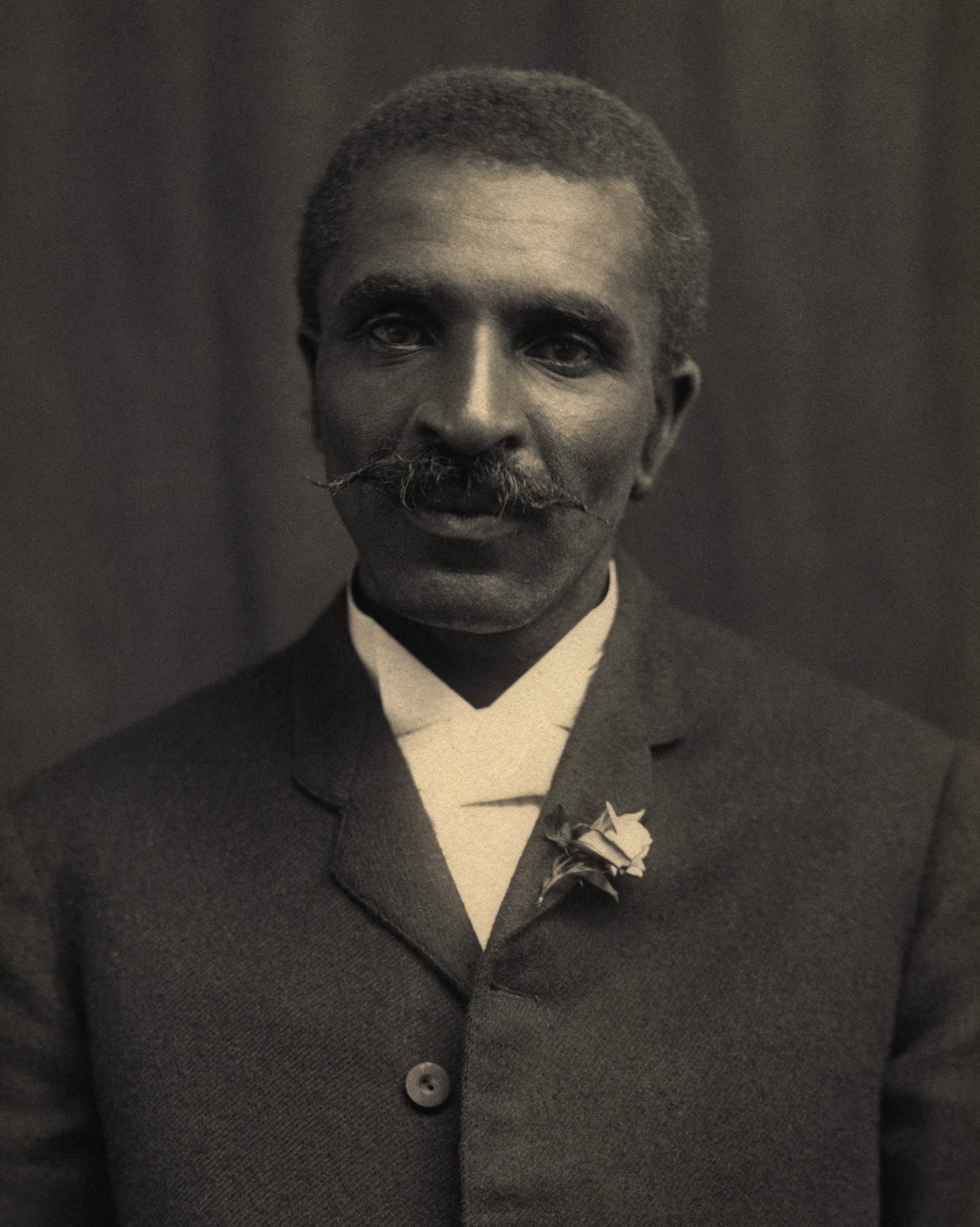 A restored photo of George Washington Carver from 1910