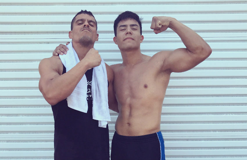 Jake Atlas with competitor