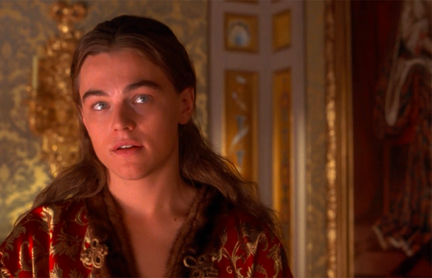 Leonardo DiCaprio plays Louis XIV in Man in the Iron Mask