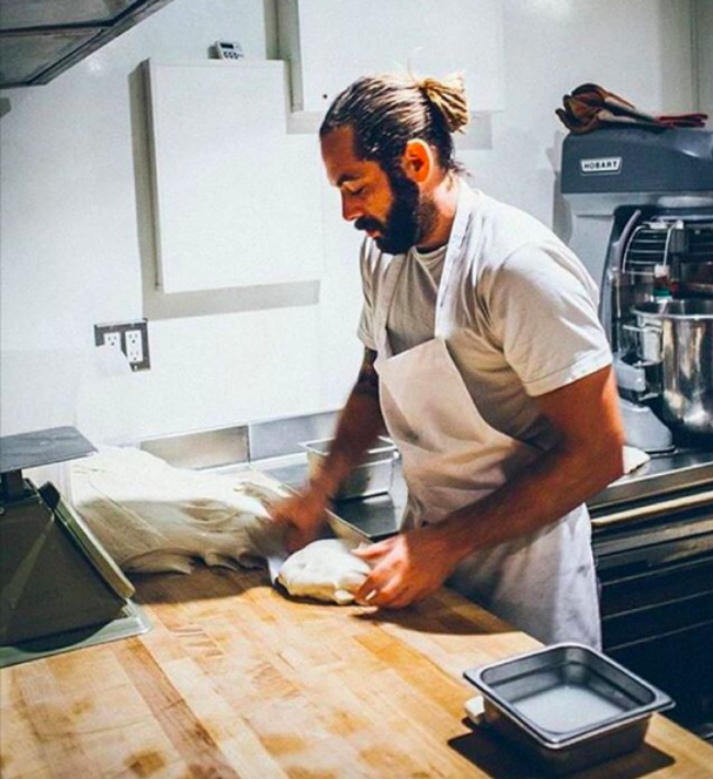 A guy making bread