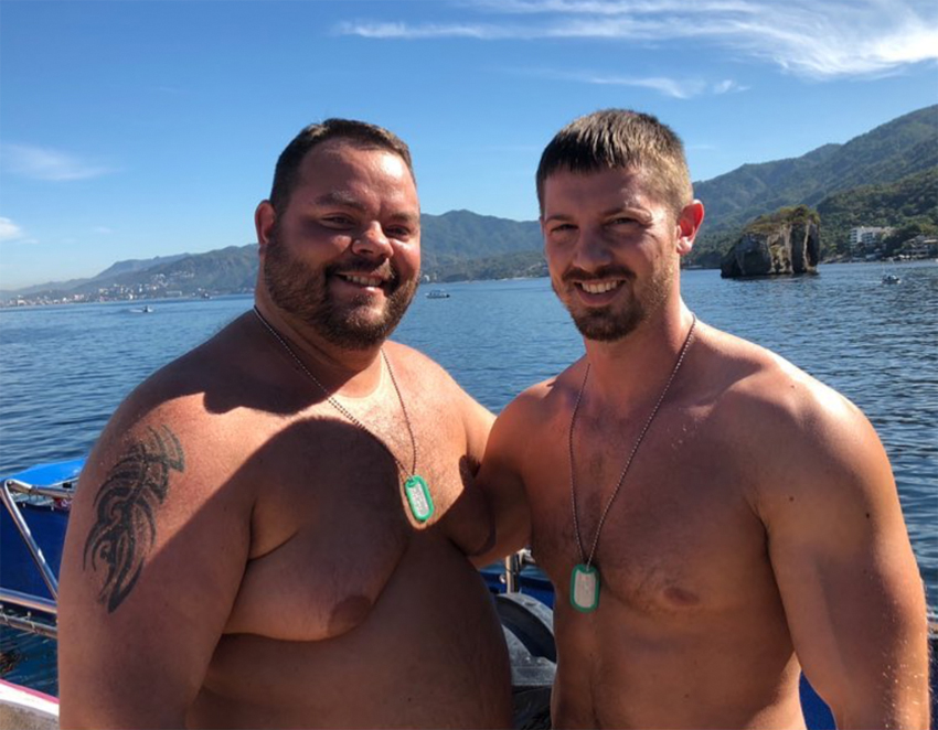 Two man on the BeeDip booze cruise