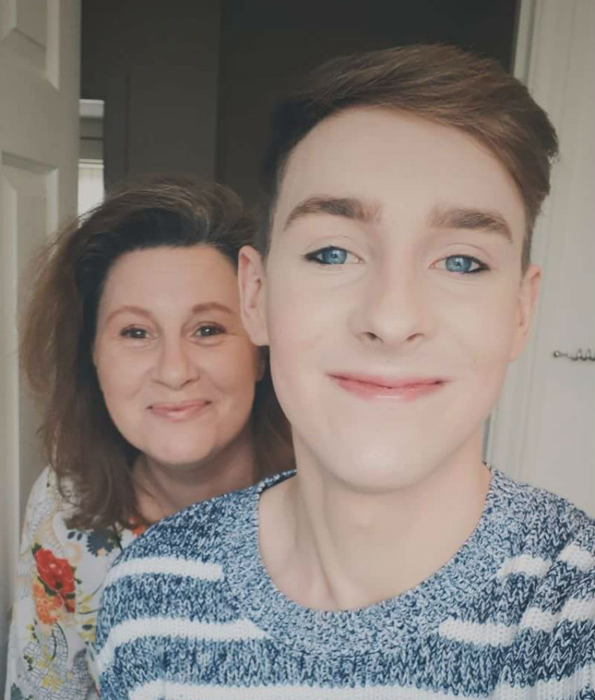 Vicki Evans and gay son Kieran Evans