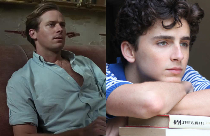 Armie Hammer and Timothee Chalamet in Call Me By Your Name