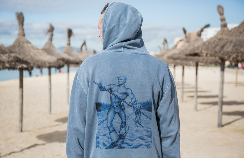 'Just cruising' blue hoodie - $105 