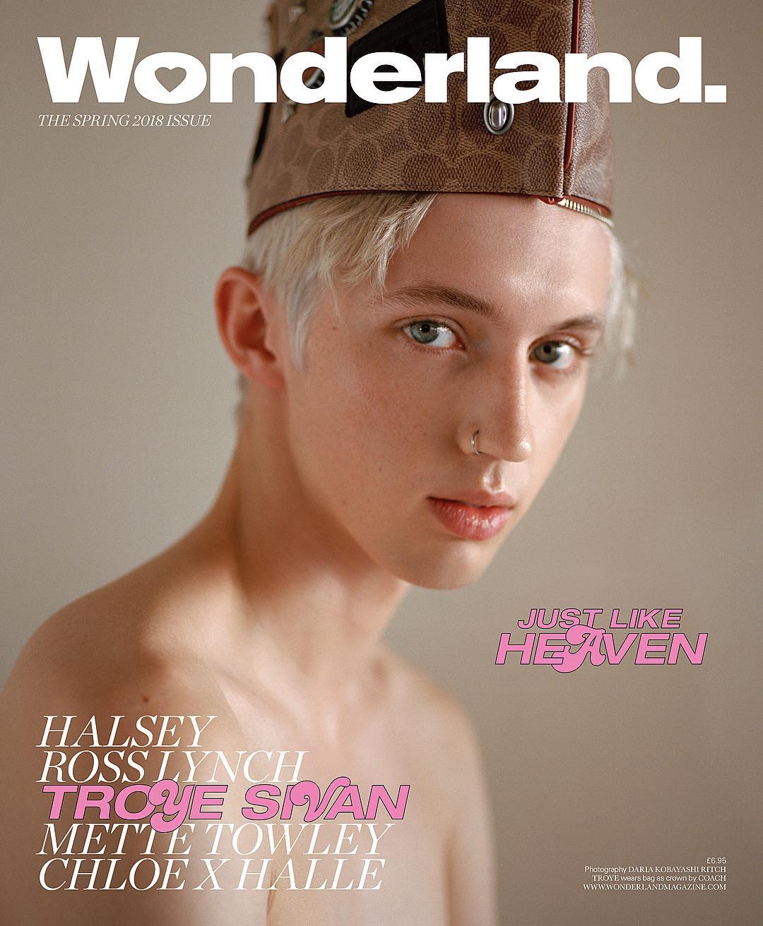 Troye Sivan on the cover of Wonderland