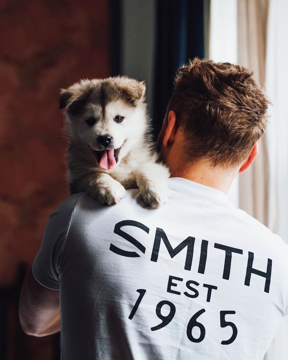Gus Kenworthy and his dog