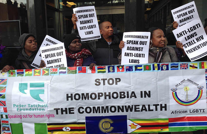 Edwin Sesange's group protest ahead of CHOGM.