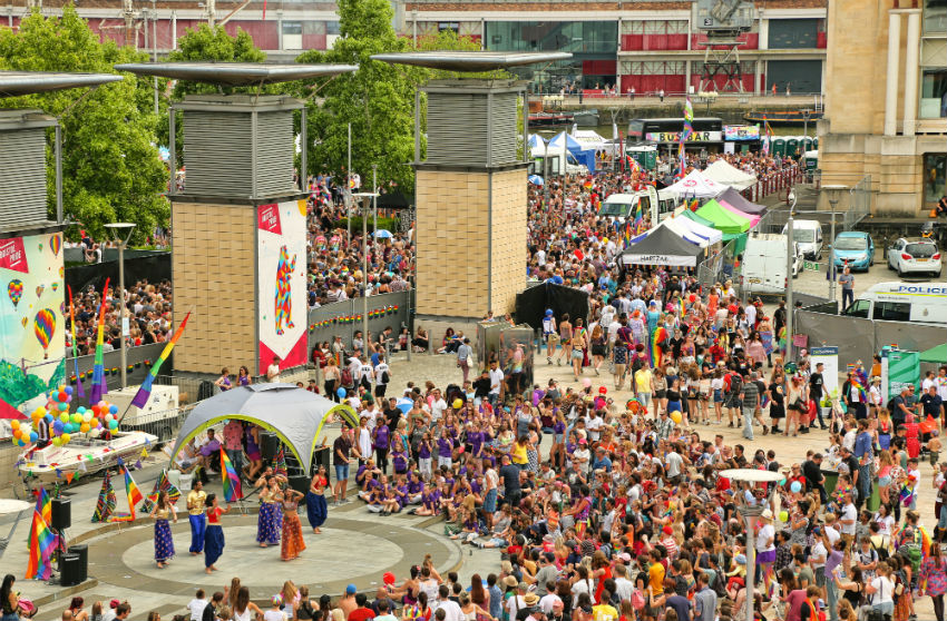 The Dance Stage at the 2017 Bristol Pride festival