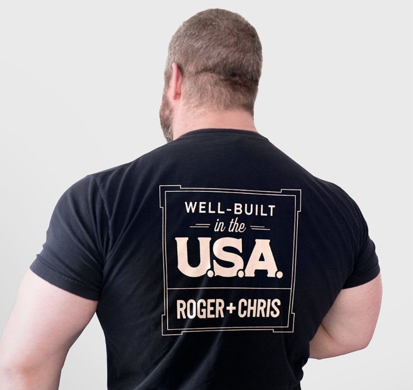Roger + Chris: Proud of producing their designs in the US 