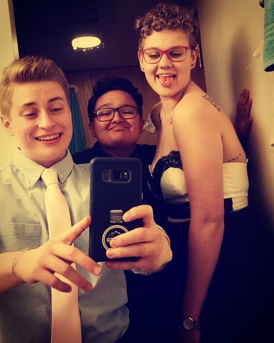 Friends at queer prom