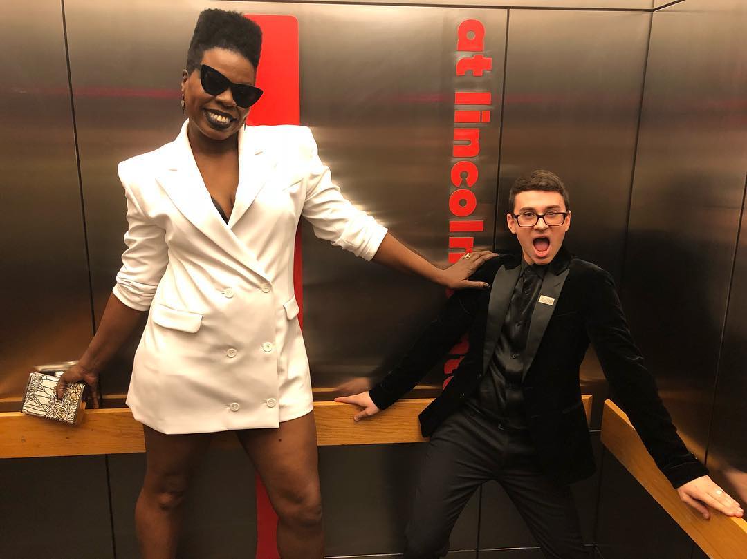 Leslie Jones and Christian Siriano at the Time gala