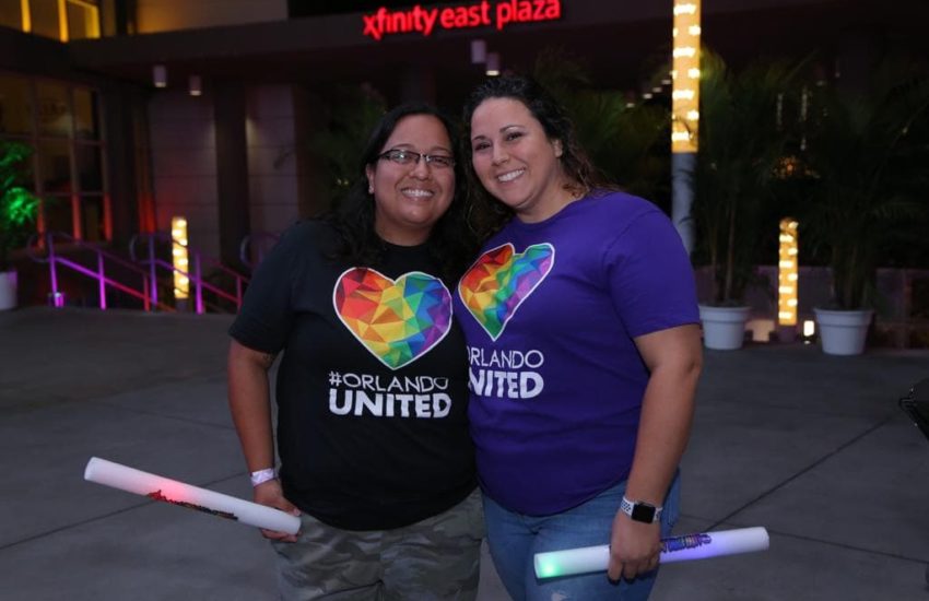 Laura and Brandy at the Lincoln road at Miami Beach Pride's Pulse tribute | Photo: Supplied / Laura Vargas
