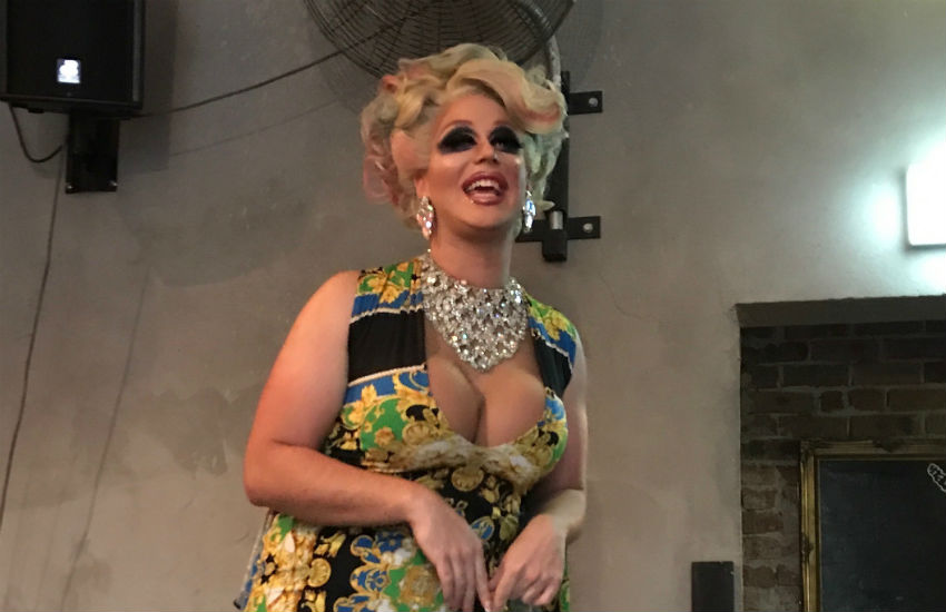 Sydney drag queen, Tora Hymen at the Drag Brunch Sundays in Sydney