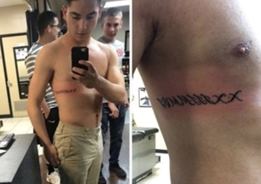 Jonathan had his adoption date tattooed on his torso