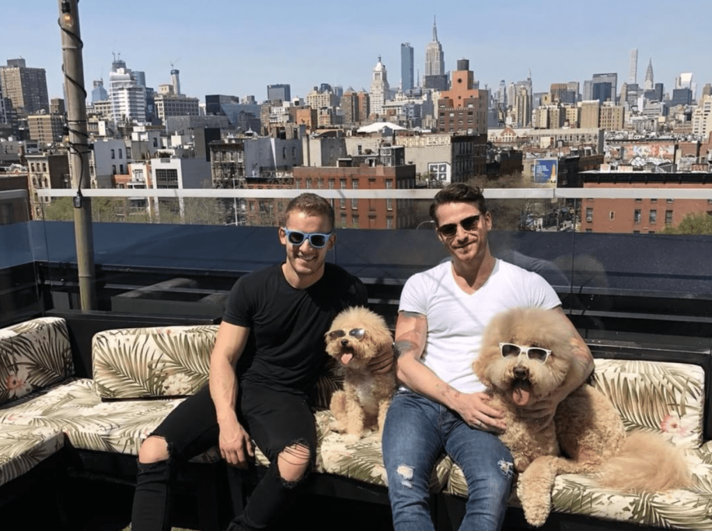 The models (and the dudes) | Photo: Provided to Gay Star News by @HotDudesWithDogs Instagram