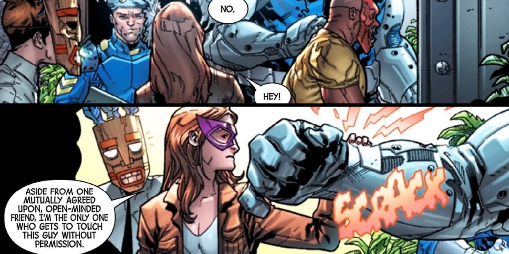 Jessica Jones and Luke Cage in the Marvel comic