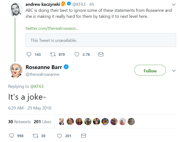 Roseanne tweet