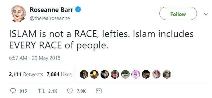 Roseanne tweet