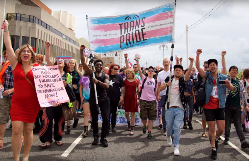 Trans Pride 2017 in Brighton, southern England