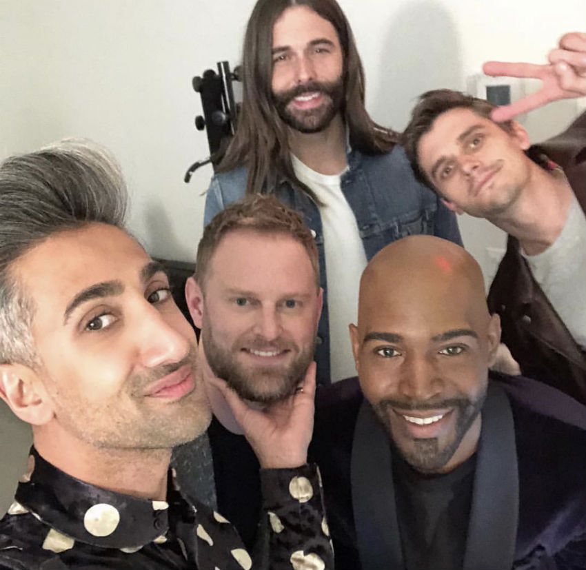 Tan France with his Queer Eye colleagues 