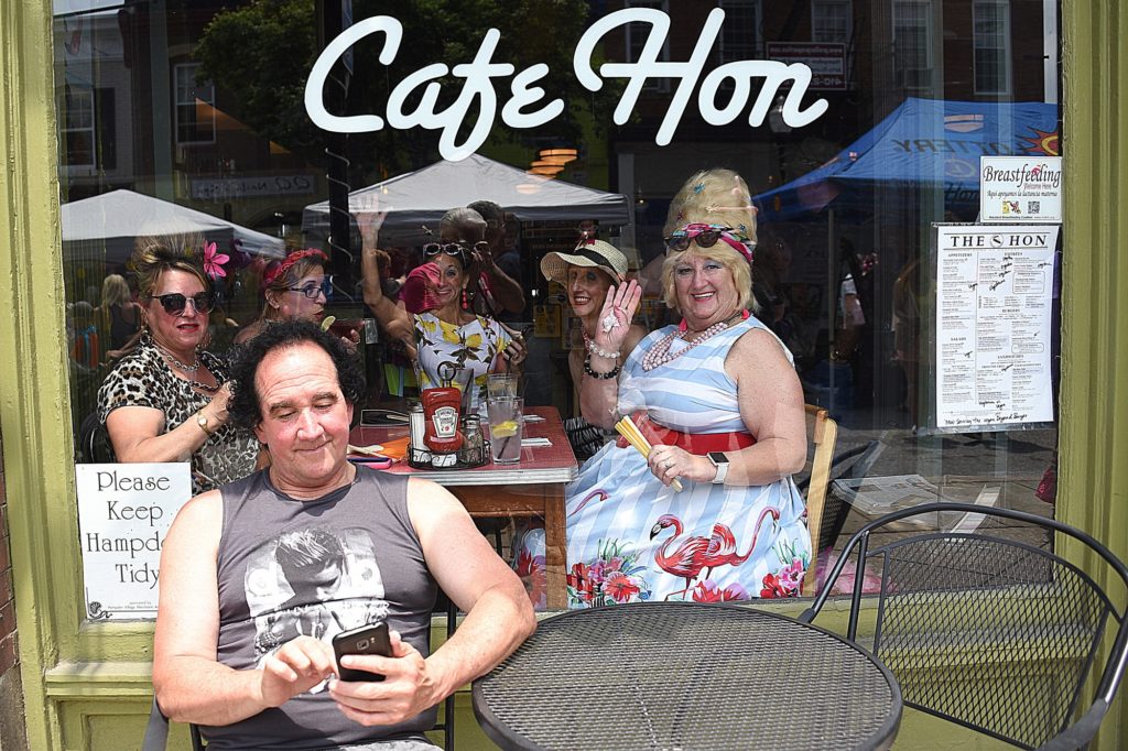Patrons at legendary Cafe Hon