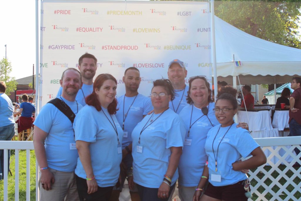 Organizers posing for a photo at Kenosha Pride