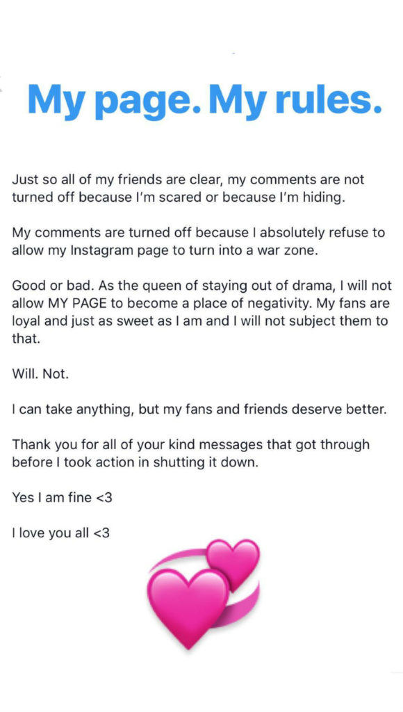 Kameron Michaels explanation of locking down Instagram