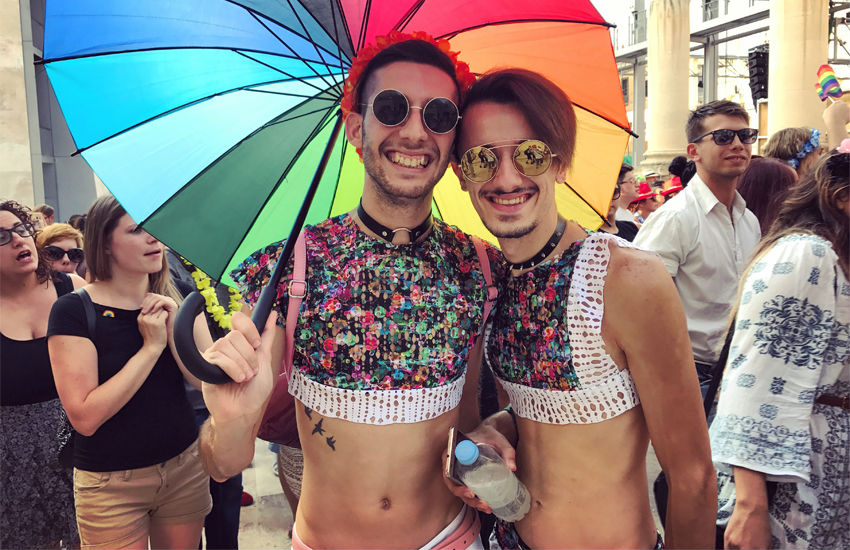 Men at Malta Pride in 2017