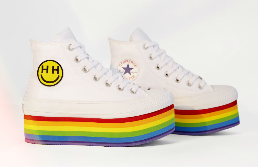 Chuck Taylor All Star Platform Hi with a multi-color stack 