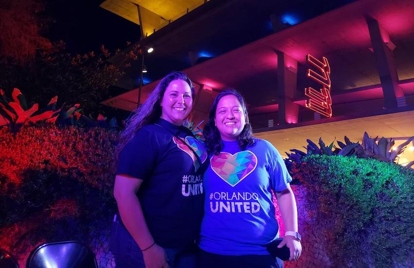 Laura and Brandy at the Lincoln road at Miami Beach Pride's Pulse tribute | Photo: Supplied / Laura Vargas