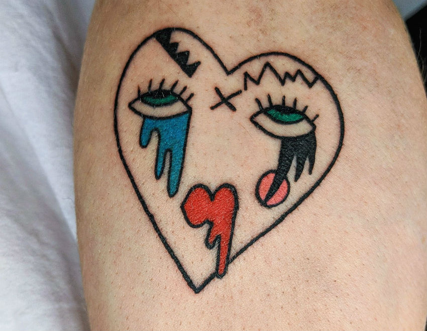 A deconstructed homage tattoo to Sasha Velour