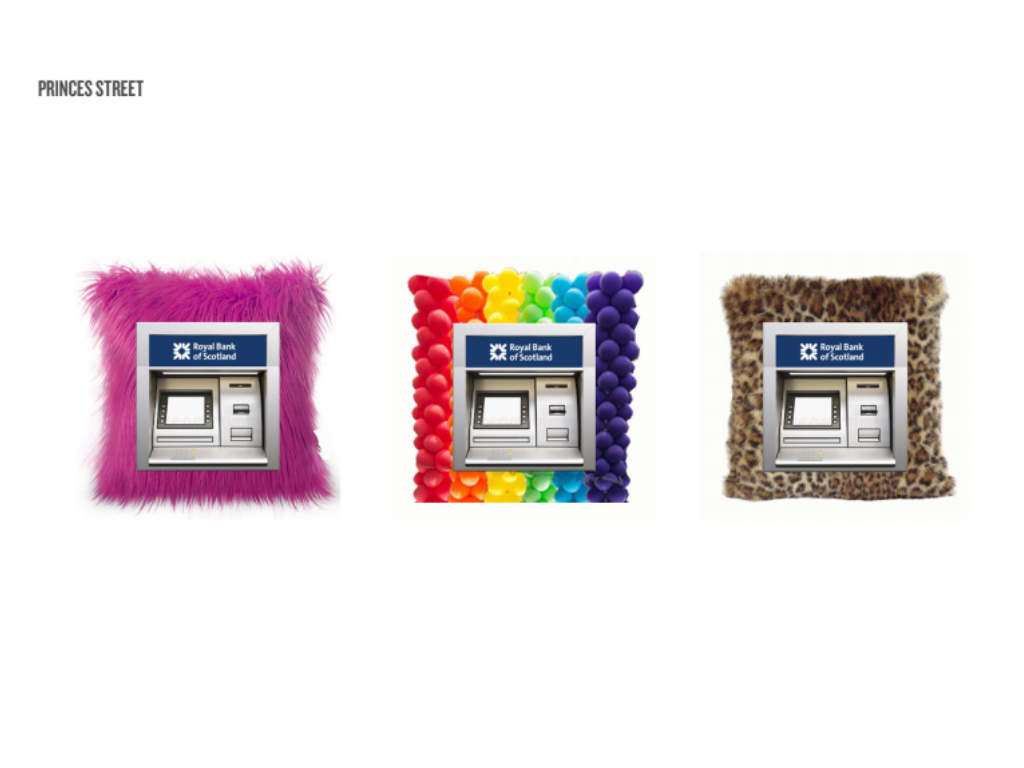 Special Pride designs for Princes Street's ATM's