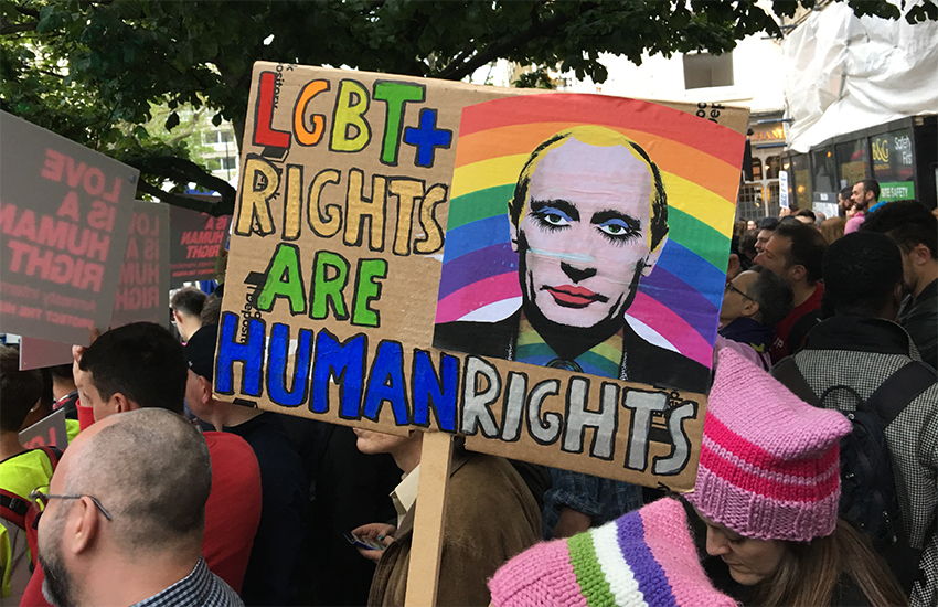 Russians protest for LGBTI rights
