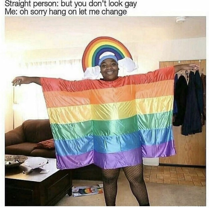 'You don't look gay' meme