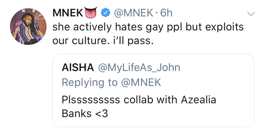 MNEK's tweet