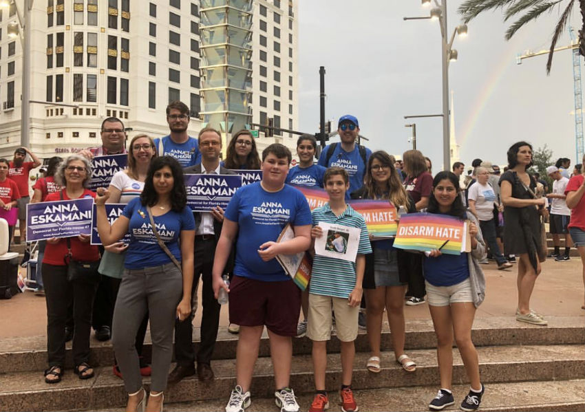 Attendees at the #HonorTheWithAction rally in Orlando