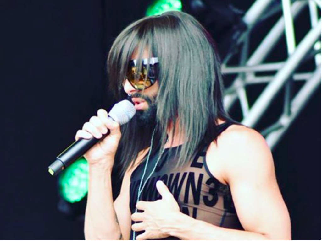 Conchita performing at Pride Vienna