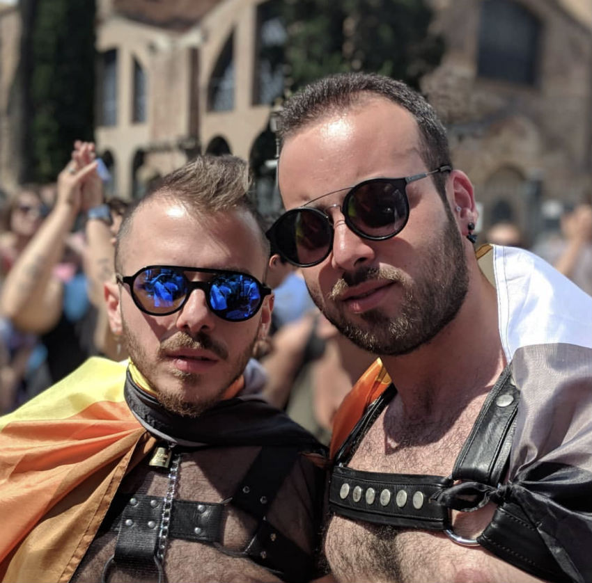 Two men at Roma Pride