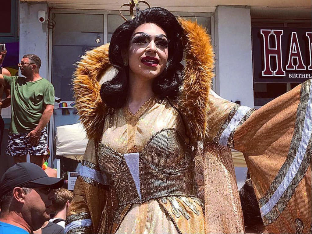 A drag queen at Tel Aviv Pride.